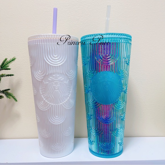 Starbucks Spring 2022 , 2023 & 2024 mermaid scale 24 oz  tumbler - Picture 12 of 13